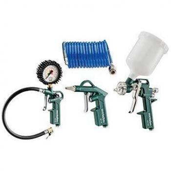 Metabo 601585010 Set de gonflage de pneus, pistolet à peinture et tuyau spiralé LPZ 4 Set