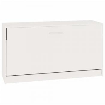 VidaXL Banco de Guarda-Sapatos Brilho Branco