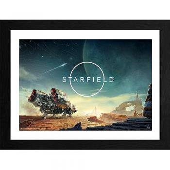 Starfield Landung gerahmtes Kunstwerk Standardgröße