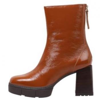 Botas de Agua KOSAR_PCR Camel Mujer con Tacón