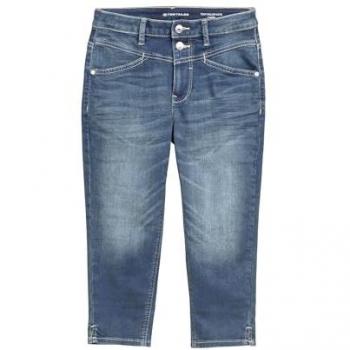 Tom Tailor Capri Jeans Modell 'KATE', Baumwoll-Mix, Größe 32, blau