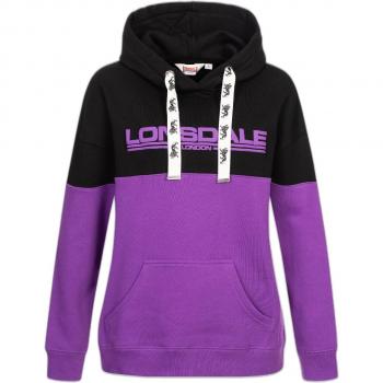Hoodie Lonsdale Wardie Mujer XL Negro Lila