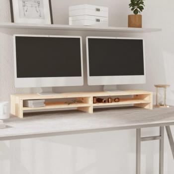 Support de Bureau pour Moniteur 100×24×13 cm – Bois Pin Durable