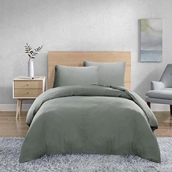 Hypoallergenic Dark Grey Microfiber Quilt Covers – Non Iron