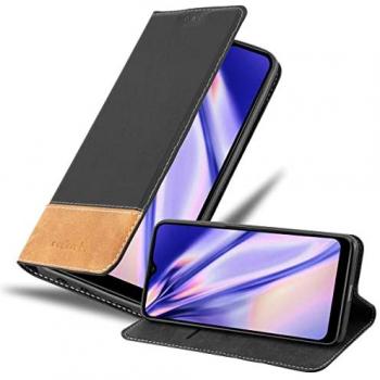 Etui Galaxy A10s – Couleur brune, coque à fermeture magnétique et support intégré