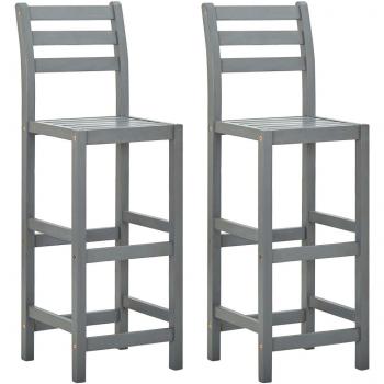 Bar Chairs 2 pcs vidaXL Solid Acacia Wood