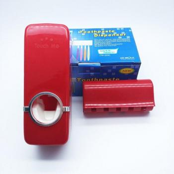 Organizador de baño con soporte para cepillos y dispensador