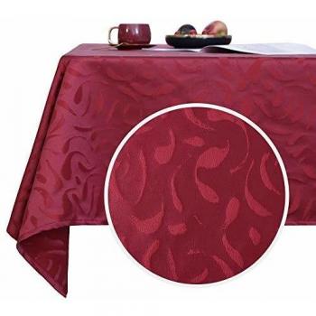Deconovo Nappe Rouge 132x178cm Extérieure Rectangulaire Étanche Design Moderne