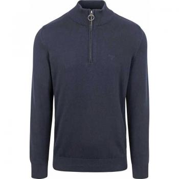 Pull beige Barbour tricoté à demi-zip