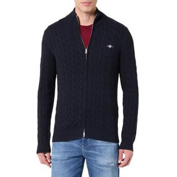 Gant Slim‑Fit Dunkelblau Strickjacke – Kabelzopf, 8050604