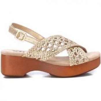 US 7 Women's Gold Platform Flip-Flops