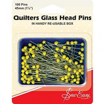 Sew Easy 45mm Glass Head Pins for Quilting