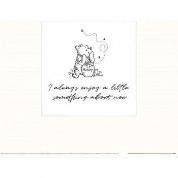 Winnie de Poeh I Always Enjoy Kunstwerk 30cm x wit/zwart