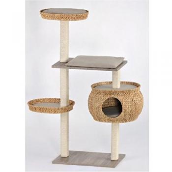 Kletterbaum Cosy mit Sanremodekor, Kissen in sand
