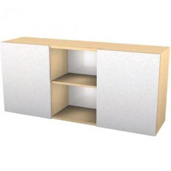 Schiebetüren Sideboard Ahorn/Silber 160x42x74,8cm