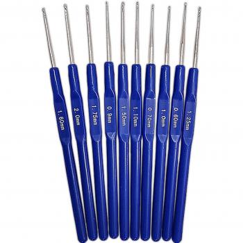Aluminum Knitting Needle Set, 10 Pieces for DIY Crafts