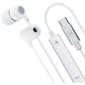 Écouteurs Filaires USB-C avec Microphone 3MK Blanc