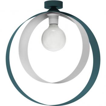 Núcleo Plafón Ø40 en Metal Verde Iceberg con Accento Blanco (1xE27)