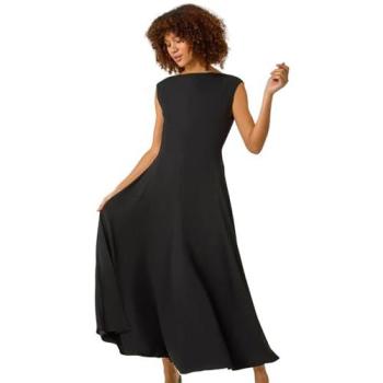 Robe noire à col haut plissé Roman Roman EU 46 (UK 18)