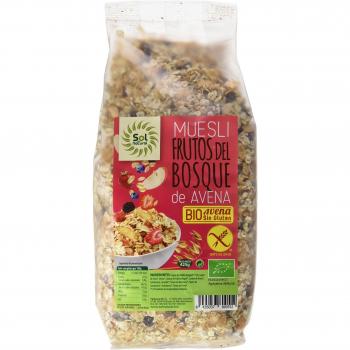 Muesli de avena con frutos del bosque sin gluten 425g Sol Natural