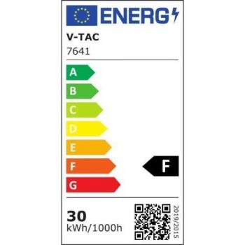 Luce a cupola LED da 30 W 6500K round, cornice nera IP44
