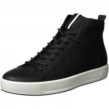 Ecco Herren Soft 8 High Top Sneaker, Schwarz, 44 EU