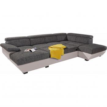 COTTA U-Form Sofa Speedway mit Bettkasten