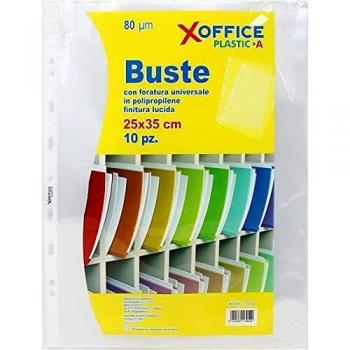 Set cartelle in PVC 25x35 cm, 10 pezzi transparenti