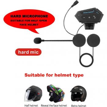 Hands-Free Bluetooth Motorcycle Helmet Headset