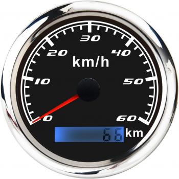 Velocímetro Deportivo 85 mm en Acero Inoxidable