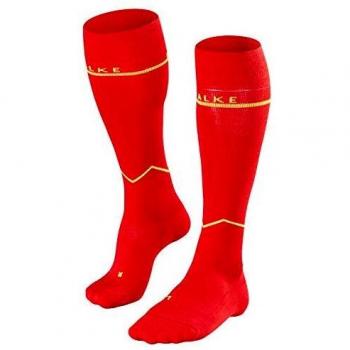 FALKE SK Energizing Wool Chaussettes De Compression Ski Homme Laine Mérinos Rouge