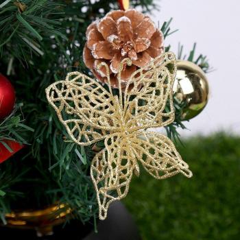 Hollow Glitter Butterfly Christmas Tree Decor