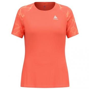Odlo Essential Print Short Sleeve T-shirt Living Coral XS female