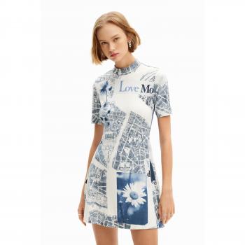 Robe courte Desigual VEST_CLAVELITOS_ L Multicolore EU XL