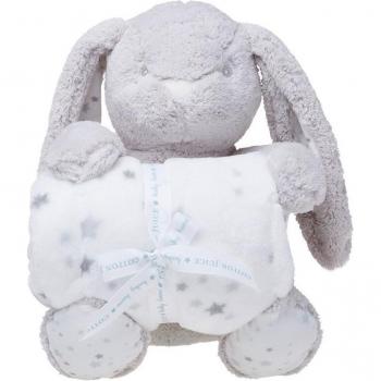 Pack Cuidado Infantil Cotton Juice: Manta y Conejito Gris