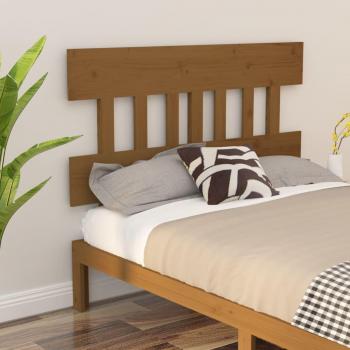 Solid Wood Pine Bed Headboard Honey Brown 123.5x3x81 cm