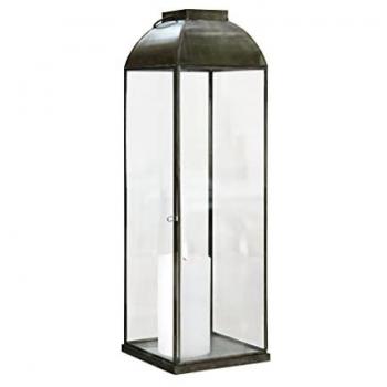 Lanterna decorativa in vetro per giardino cm 20 x 20 x 66 h