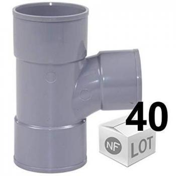 Raccord Tés pied PVC 87°30 Femelle Femelle Ø50 FIRST PLAST