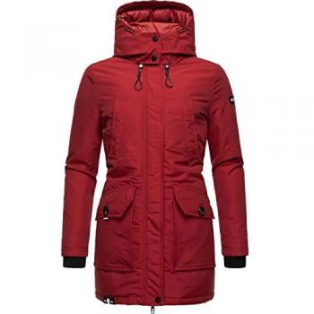 Winterjacke NAVAHOO Blizzardstorm Gr. S (36), rot (blutrot), Damen, Oberstoff: 70% Baumwolle, 30% Nylon, Futter: 100% Polyester, Wattierung: 100% Polyester, Ärmelfutter: 100% Polyester, Jacken, Warm gefütterter Wintermantel mit Kapuze