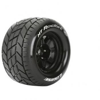 Louise RC MT-Rocket pneus sur jantes noires pour E-REVO