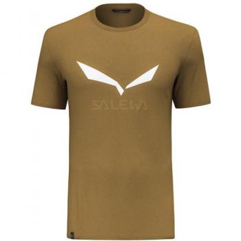 Camiseta de Manga Corta Salewa con estampado Solidlogo Dri-release en Marrón Oscuro
