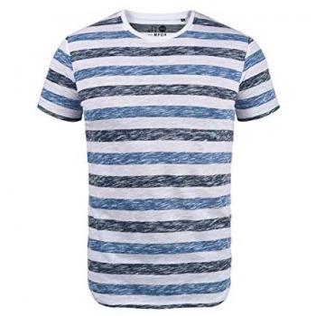 Solid Rundhalsshirt SDTet Kurzarmshirt mit Streifen
