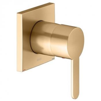 Keuco Badarmatur IXMO Flat 59551250302 – Unterputz‑Einhebelmischer, eckige Rosette in gebürstetem Messing