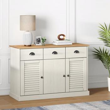 VIGO Sideboard with Storage Drawers 113x40x75 cm White Pine