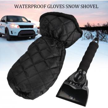 Car Windshield Snow Removal Kit with Ice Scraper and Glove