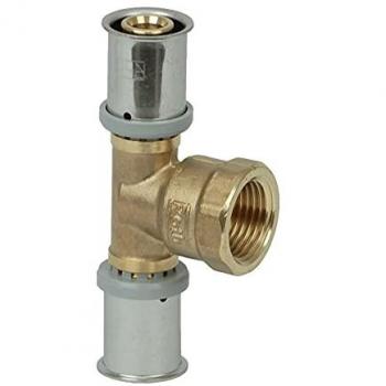 Roth MS T-Stück mit Innengewinde 17 x 1/2 x 17 mm, inkl. 2 Presshülsen