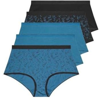 Yours Women's Blue Full Briefs, 5-Piece Pack – Size 26/28