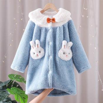 Flanell Schlafanzug mit Kaninchenmotiv