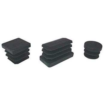 Embouts carrés à ailettes noires 40x40 mm