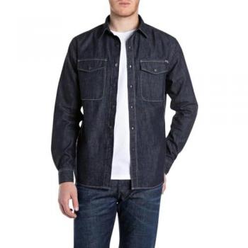 Replay M4124 B04 Dark Blue Long Sleeve Shirt L
